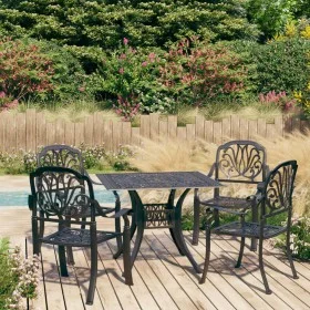 Bistro table and 5-piece cast aluminum chairs in black. by , Garden sets - Ref: Foro24-3070605, Price: 900,59 €, Discount: %