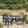 Bistrotisch und Stühle 5 Stück Aluminiumguss schwarz von , Gartensets - Ref: Foro24-3070605, Preis: 900,59 €, Rabatt: %