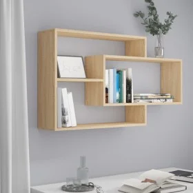 Wandregale aus eichenfarbenem Sperrholz, 104 x 20 x 58,5 cm von vidaXL, Regale und Regale - Ref: Foro24-800327, Preis: 40,17 ...