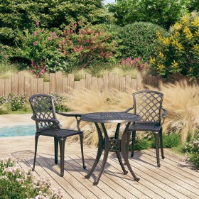 Bistro table and chairs 3-piece set, black cast aluminum by , Garden sets - Ref: Foro24-3070581, Price: 429,47 €, Discount: %