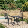 3-teiliger Bistrotisch und Stühle aus schwarzem Aluminiumguss von , Gartensets - Ref: Foro24-3070581, Preis: 429,47 €, Rabatt: %