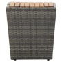 Rattan coffee table with PE and gray acacia wood 41.5x41.5x43 cm by vidaXL, Garden tables - Ref: Foro24-46198, Price: 65,74 €...