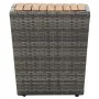 Rattan coffee table with PE and gray acacia wood 41.5x41.5x43 cm by vidaXL, Garden tables - Ref: Foro24-46198, Price: 63,45 €...