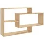 Oak-colored plywood wall shelves 104x20x58.5 cm by vidaXL, Shelves and shelves - Ref: Foro24-800327, Price: 40,81 €, Discount: %