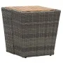 Rattan coffee table with PE and gray acacia wood 41.5x41.5x43 cm by vidaXL, Garden tables - Ref: Foro24-46198, Price: 63,45 €...