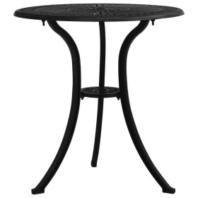 Mesa de jardín aluminio fundido negro 62x62x65 cm de , Mesas de jardín - Ref: Foro24-315580, Precio: 103,46 €, Descuento: %
