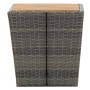Rattan coffee table with PE and gray acacia wood 41.5x41.5x43 cm by vidaXL, Garden tables - Ref: Foro24-46198, Price: 65,74 €...