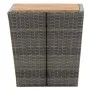 Rattan coffee table with PE and gray acacia wood 41.5x41.5x43 cm by vidaXL, Garden tables - Ref: Foro24-46198, Price: 63,45 €...