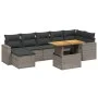 8-piece garden sofa set and gray synthetic rattan cushions by , Garden sets - Ref: Foro24-3264735, Price: 452,23 €, Discount: %