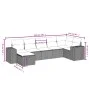 8-teiliges Gartensofa-Set und graue synthetische Rattankissen von , Gartensets - Ref: Foro24-3264735, Preis: 452,23 €, Rabatt: %