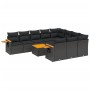 11-piece garden sofa set and black synthetic rattan cushions by , Garden sets - Ref: Foro24-3227182, Price: 689,97 €, Discoun...