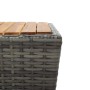 Rattan coffee table with PE and gray acacia wood 41.5x41.5x43 cm by vidaXL, Garden tables - Ref: Foro24-46198, Price: 65,74 €...