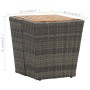 Rattan coffee table with PE and gray acacia wood 41.5x41.5x43 cm by vidaXL, Garden tables - Ref: Foro24-46198, Price: 65,74 €...