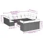 14-piece garden sofa set with gray synthetic rattan cushions by , Garden sets - Ref: Foro24-3256256, Price: 838,36 €, Discoun...
