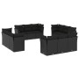 Gartensofa-Set 12-teilig mit schwarzen synthetischen Rattankissen von , Gartensets - Ref: Foro24-3249164, Preis: 914,89 €, Ra...
