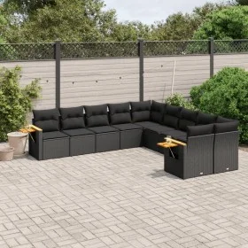 Garden sofa set 10 pieces with black synthetic rattan cushions by , Garden sets - Ref: Foro24-3227189, Price: 676,62 €, Disco...