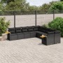 Gartensofa-Set 10-teilig mit schwarzen synthetischen Rattankissen von , Gartensets - Ref: Foro24-3227189, Preis: 658,70 €, Ra...