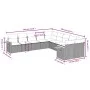 Garden sofa set 10 pieces with black synthetic rattan cushions by , Garden sets - Ref: Foro24-3227189, Price: 675,66 €, Disco...