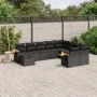 Gartensofa-Set 10-teilig mit schwarzen synthetischen Rattankissen von , Gartensets - Ref: Foro24-3227154, Preis: 640,86 €, Ra...