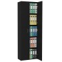 Büroschrank aus schwarzem Sperrholz, 60 x 32 x 190 cm von vidaXL, Aktenschränke - Ref: Foro24-800298, Preis: 118,25 €, Rabatt: %