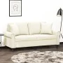 2-seater sofa with cream velvet cushions 140 cm by , Sofas - Ref: Foro24-3200953, Price: 270,86 €, Discount: %
