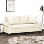 2-Sitzer-Sofa mit cremefarbenen Samtkissen, 140 cm von , Sofas - Ref: Foro24-3200953, Preis: 274,83 €, Rabatt: %
