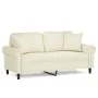2-seater sofa with cream velvet cushions 140 cm by , Sofas - Ref: Foro24-3200953, Price: 270,86 €, Discount: %