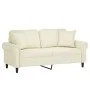 2-seater sofa with cream velvet cushions 140 cm by , Sofas - Ref: Foro24-3200953, Price: 270,86 €, Discount: %