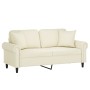 2-Sitzer-Sofa mit cremefarbenen Samtkissen, 140 cm von , Sofas - Ref: Foro24-3200953, Preis: 274,83 €, Rabatt: %