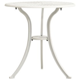 White cast aluminum garden table 62x62x65 cm by , Garden tables - Ref: Foro24-315581, Price: 81,93 €, Discount: %