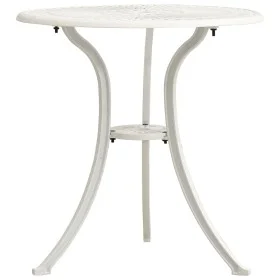 White cast aluminum garden table 62x62x65 cm by , Garden tables - Ref: Foro24-315581, Price: 83,61 €, Discount: %