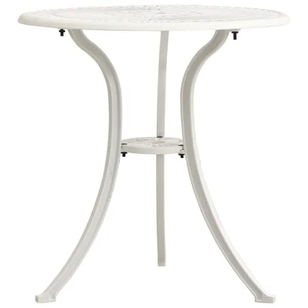 Mesa de jardín aluminio fundido blanco 62x62x65 cm de , Mesas de jardín - Ref: Foro24-315581, Precio: 83,51 €, Descuento: %