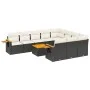 11-piece garden sofa set and black synthetic rattan cushions by , Garden sets - Ref: Foro24-3227183, Price: 651,39 €, Discoun...