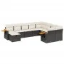 Garden sofa set 10 pieces with black synthetic rattan cushions by , Garden sets - Ref: Foro24-3227155, Price: 586,47 €, Disco...