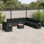 Garden sofa set 12 pieces with black synthetic rattan cushions by , Garden sets - Ref: Foro24-3256972, Price: 863,30 €, Disco...