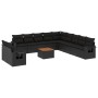 Garden sofa set 12 pieces with black synthetic rattan cushions by , Garden sets - Ref: Foro24-3256972, Price: 844,01 €, Disco...