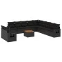 Garden sofa set 12 pieces with black synthetic rattan cushions by , Garden sets - Ref: Foro24-3256972, Price: 863,30 €, Disco...