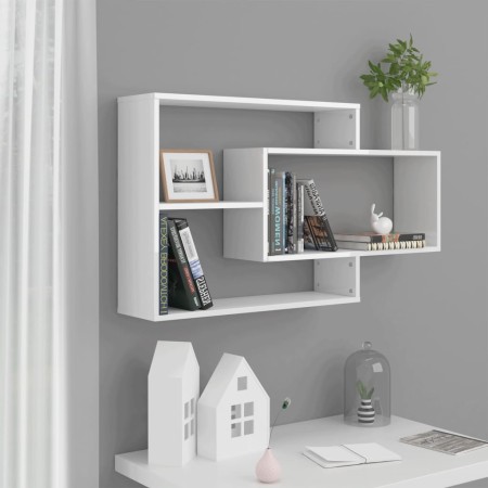 Wandregale Sperrholz weiß glänzend 104x20x58,5cm von vidaXL, Regale und Regale - Ref: Foro24-800330, Preis: 36,81 €, Rabatt: %
