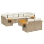 Garden sofa set with beige cushions 10 pieces synthetic rattan by , Garden sets - Ref: Foro24-3227136, Price: 701,41 €, Disco...