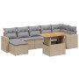 Garden sofa set with beige cushions mix 8 pieces PE rattan by , Garden sets - Ref: Foro24-3264734, Price: 468,60 €, Discount: %
