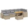Gartensofa-Set mit beigem Kissenmix, 8-teilig aus PE-Rattan von , Gartensets - Ref: Foro24-3264734, Preis: 471,11 €, Rabatt: %