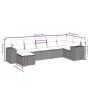 Gartensofa-Set mit beigem Kissenmix, 8-teilig aus PE-Rattan von , Gartensets - Ref: Foro24-3264734, Preis: 471,11 €, Rabatt: %