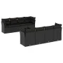 8-piece garden sofa set and black synthetic rattan cushions by , Garden sets - Ref: Foro24-3249144, Price: 576,07 €, Discount: %
