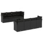 8-teiliges Gartensofa-Set und schwarze synthetische Rattankissen von , Gartensets - Ref: Foro24-3249144, Preis: 598,76 €, Rab...