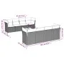 8-piece garden sofa set and black synthetic rattan cushions by , Garden sets - Ref: Foro24-3249144, Price: 576,07 €, Discount: %