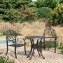 Bistro table and chairs 3 pieces black cast aluminum by , Garden sets - Ref: Foro24-3070572, Price: 521,36 €, Discount: %