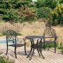 Bistrotisch und Stühle 3-teilig aus schwarzem Aluminiumguss von , Gartensets - Ref: Foro24-3070572, Preis: 520,69 €, Rabatt: %