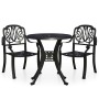 Bistrotisch und Stühle 3-teilig aus schwarzem Aluminiumguss von , Gartensets - Ref: Foro24-3070572, Preis: 520,69 €, Rabatt: %