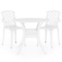 3-teiliger Bistrotisch und Stühle aus weißem Aluminiumguss von , Gartensets - Ref: Foro24-3070585, Preis: 505,96 €, Rabatt: %