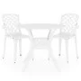 Mesa y sillas de bistró 3 piezas aluminio fundido blanco de , Conjuntos de jardín - Ref: Foro24-3070585, Precio: 475,29 €, De...